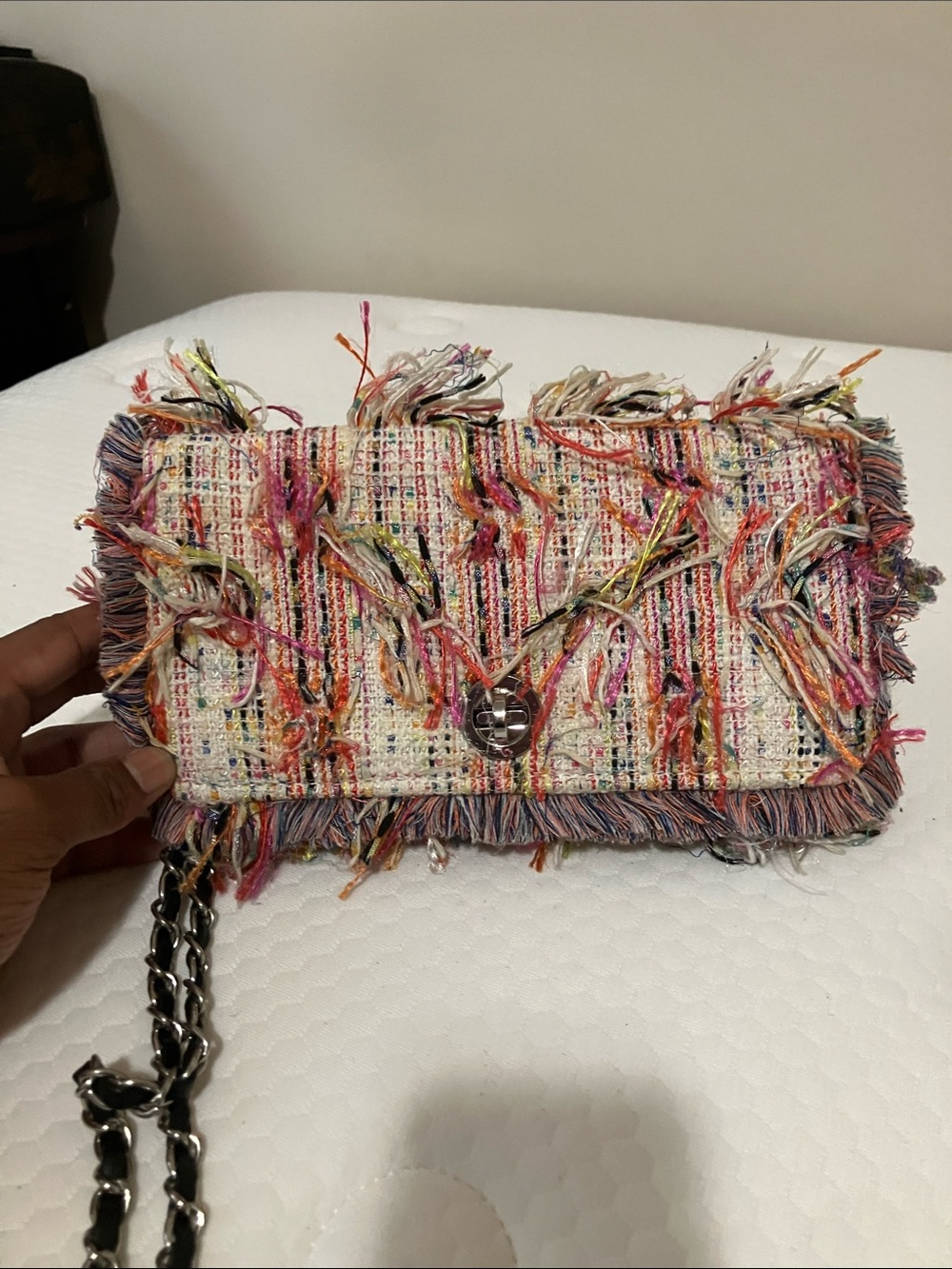 Tweed Zara basic hand bag